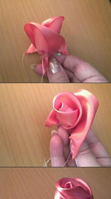 布条折花瓣玫瑰花的图解教程是什么？