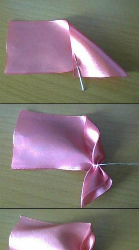布条折花瓣玫瑰花的图解教程是什么？
