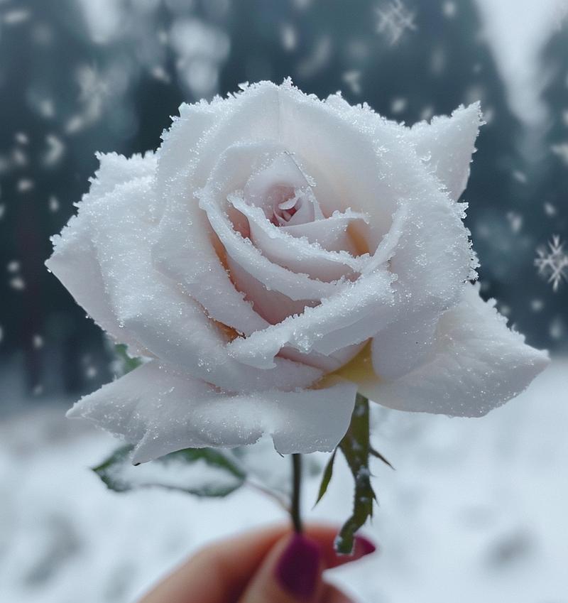 雪中红玫瑰的寓意和象征意义是什么？