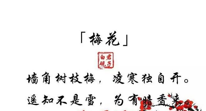 梅花的花语是什么？