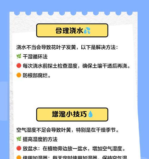 叶子发黄怎么办？有哪些有效的解决方法？